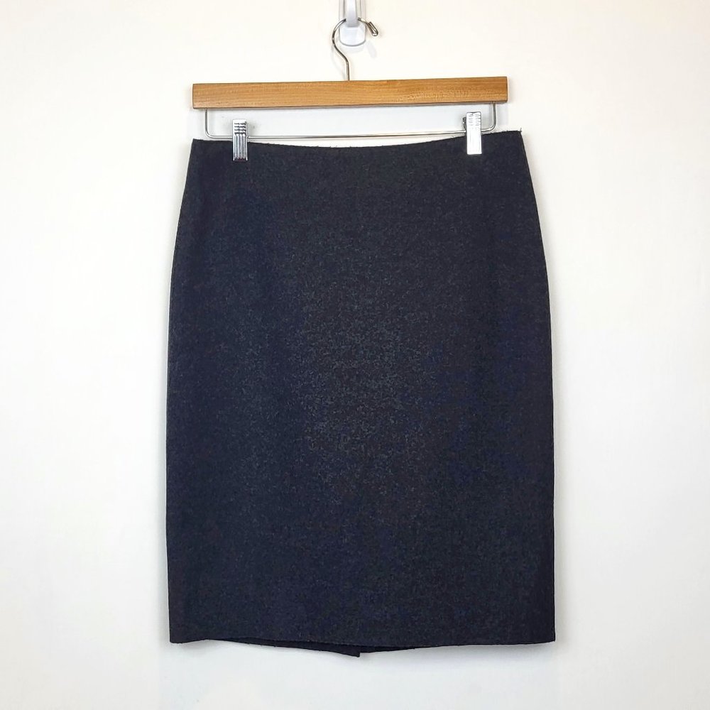David Meister Black Wool Blend Pencil Skirt, Size 6, EUC